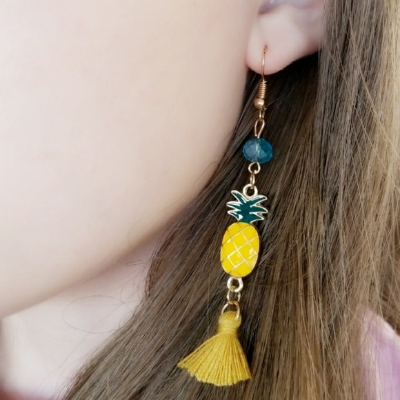 Dangly Pineapple Earrings - Picture 1 of 3
